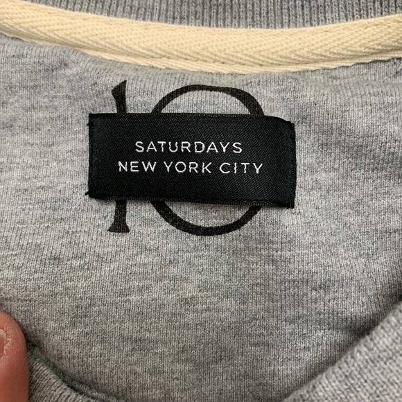 Saturdays Bowery Slash Embroidered Crew Midnight - Picture 3 of 4